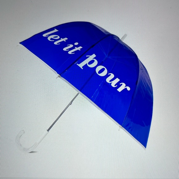 ☔️💧☔️ KATE SPADE “LET IT POUR “CLEAR UMBRELLA ☔️💧☔️ NWT ☔️💧☔️ - Picture 12 of 16